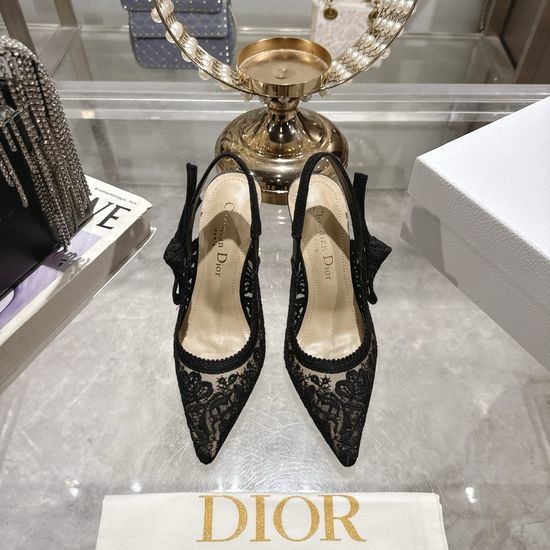 Christian Dior CD Rhinestone Decor High Heel Open Toe Sandals