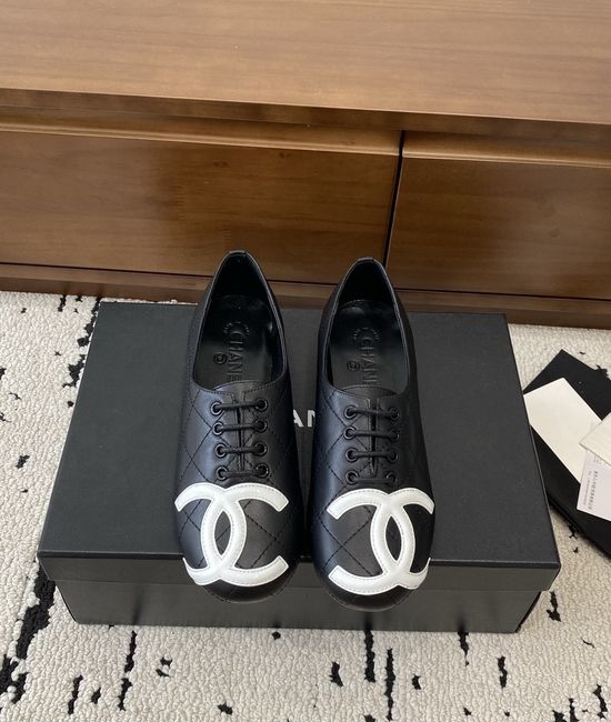 Chanel Bow Decor Lambskin Ballet Flats Comfortable Daily Shoes
