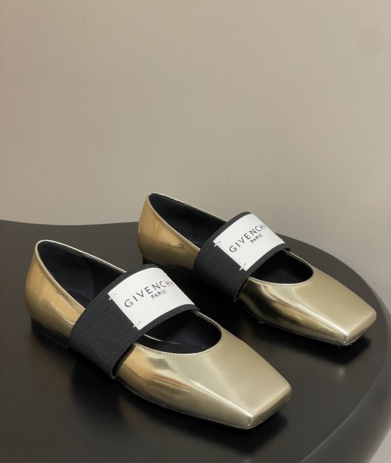 Givenchy Square Toe Leather Slip-on Mary Jane Flats