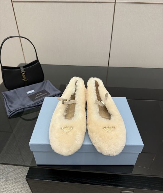 Prada Classic Mary Jane Shoes with Soft Sheepskin Upper