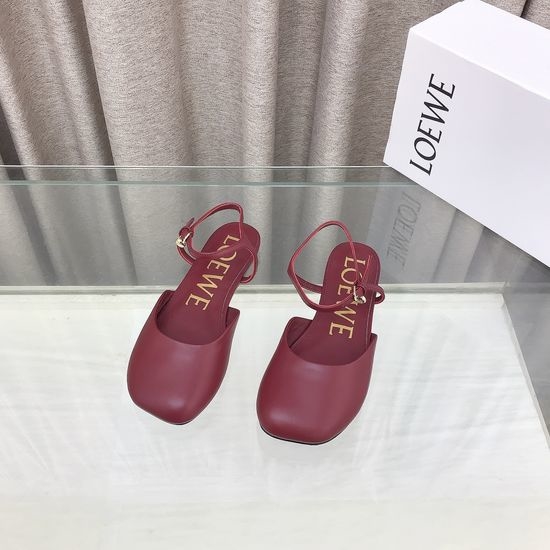 Loewe Premium Soft Leather Comfortable Flat Slippers