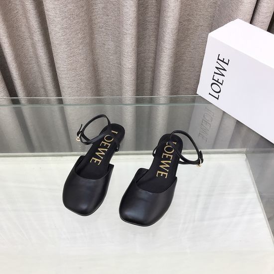 Loewe Premium Soft Leather Comfortable Flat Slippers