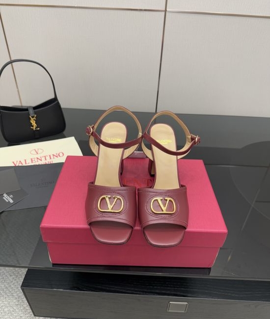 Valentino Elegant High Heel Sandals with Premium Leather Upper