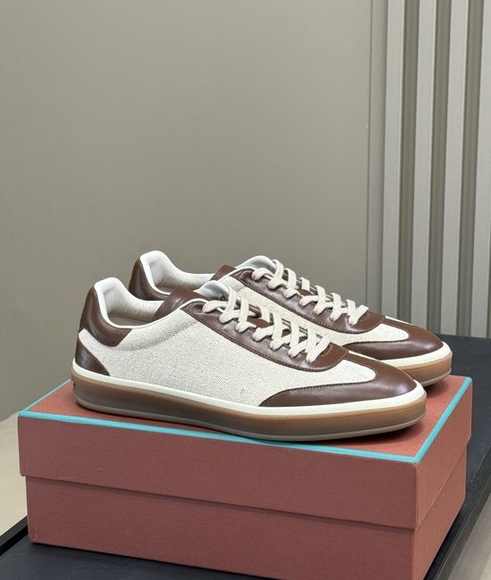Loro Piana Premium Lambskin Casual Sneakers With Soft Oxford Sole