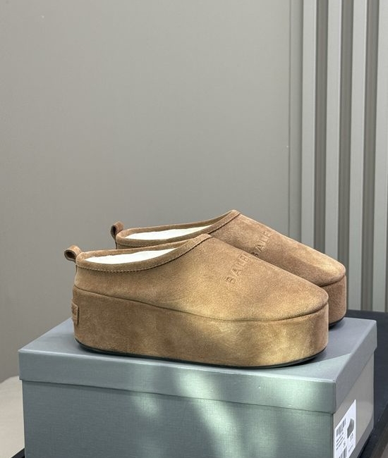 Balenciaga Fuzzy Shearling Lined Casual Warm Winter Slippers