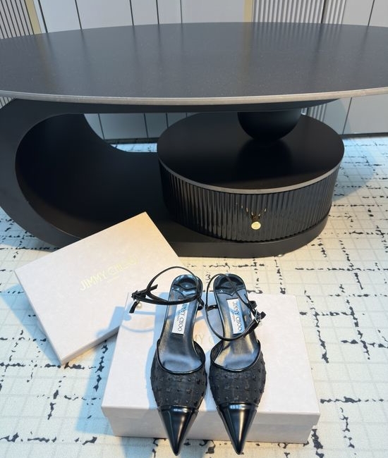 Jimmy Choo Mesh High Heel Pumps Soft Sheepskin Lining