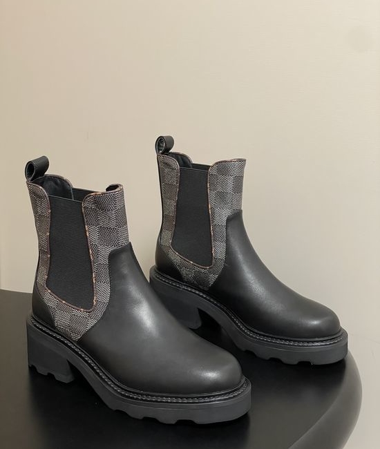 Louis Vuitton LV Colorblock Platform Chelsea Ankle Boots with Elastic Panels