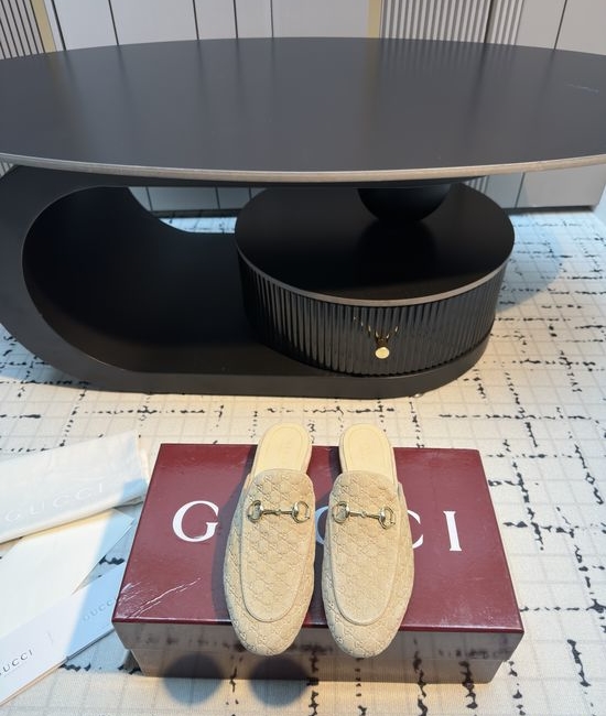 Gucci Horsebit Slip On Mules Versatile Daily Casual Shoes