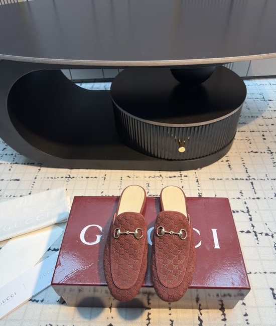 Gucci Horsebit Slip On Mules Versatile Daily Casual Shoes
