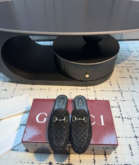 Gucci Horsebit Slip On Mules Versatile Daily Casual Shoes