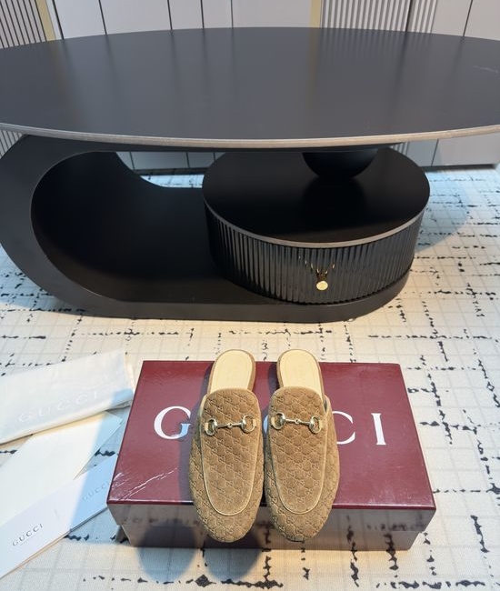 Gucci Horsebit Slip On Mules Versatile Daily Casual Shoes