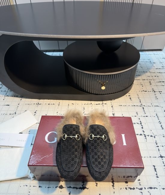 Gucci Classic Horsebit Fur Slides Casual Premium Easy Wear Shoes