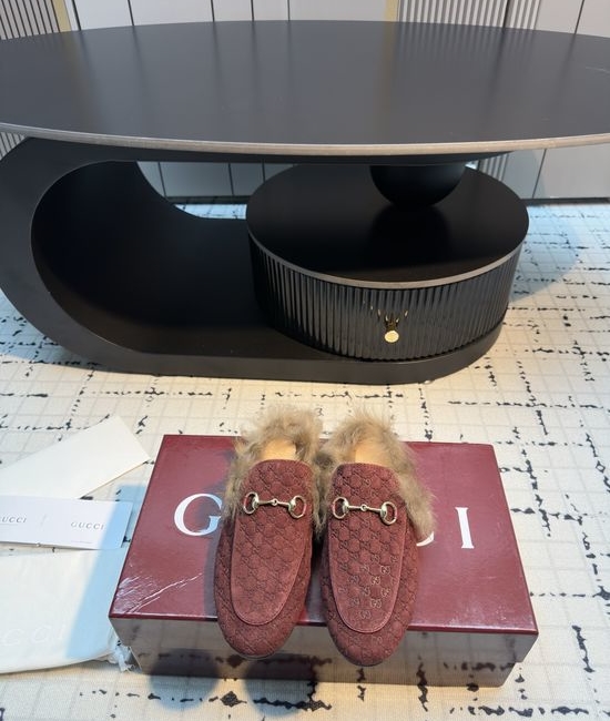 Gucci Classic Horsebit Fur Slides Casual Premium Easy Wear Shoes