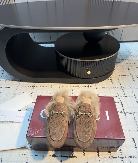 Gucci Classic Horsebit Fur Slides Casual Premium Easy Wear Shoes