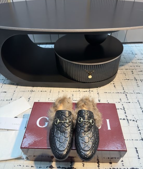 Gucci Classic Horsebit Fur Slides Casual Premium Easy Wear Shoes