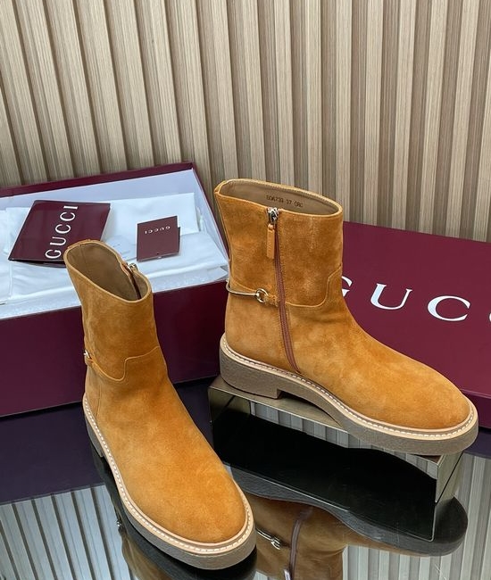 Gucci Velvet Suede Horsebit Chelsea Ankle Boots
