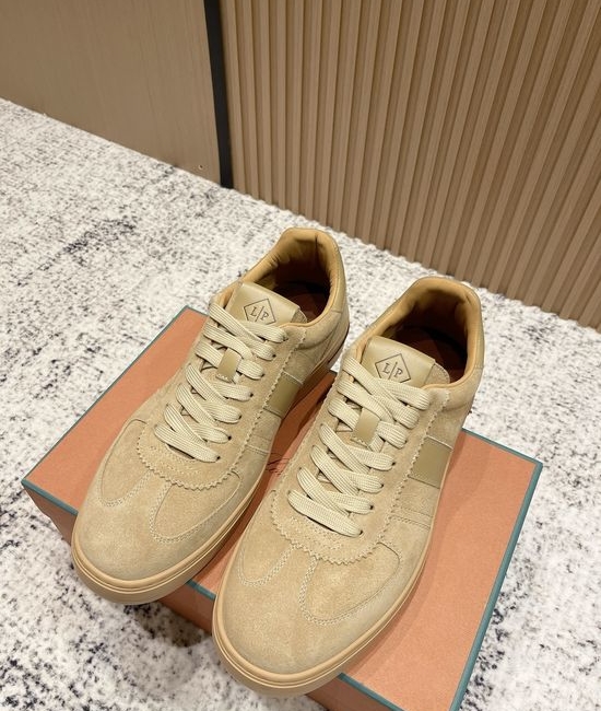 Loro Piana Premium Suede Low-top Casual Sneakers Non-slip Soft Sole