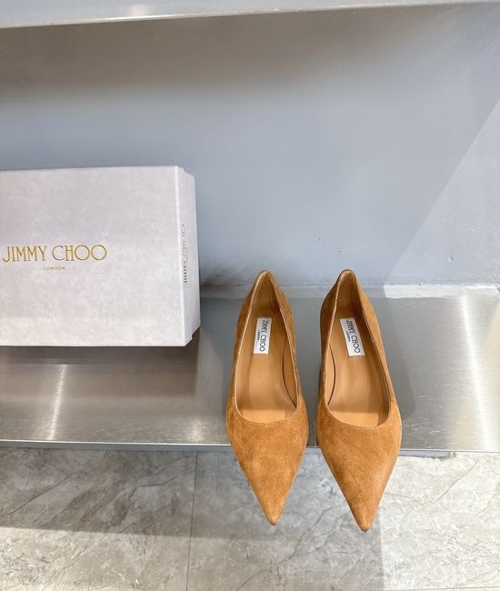 Jimmy Choo Pointed Toe Low Heel Genuine Leather Comfort Elegant Dress Shoes