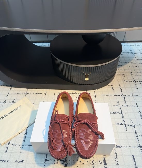 Isabel Marant Suede Woven Nomadic Loafers with Autumn Vibes