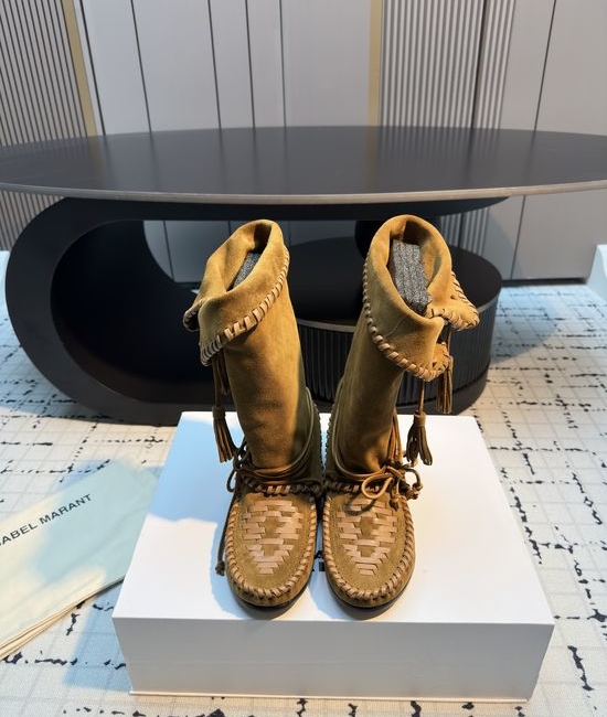 Isabel Marant Western Boots with Embroidered Cultural Fusion Style