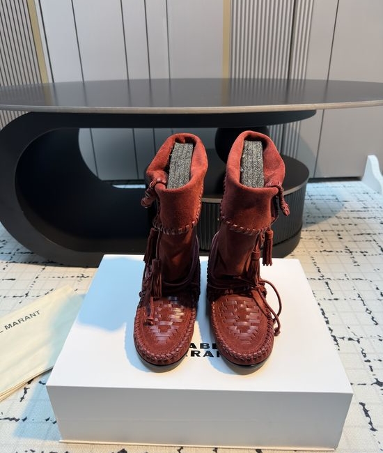 Isabel Marant Western Boots with Embroidered Cultural Fusion Style