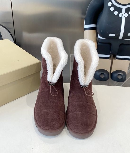 Brunello Cucinelli Warm Soft Plush Lining Ankle Boots Non Slip Outsole