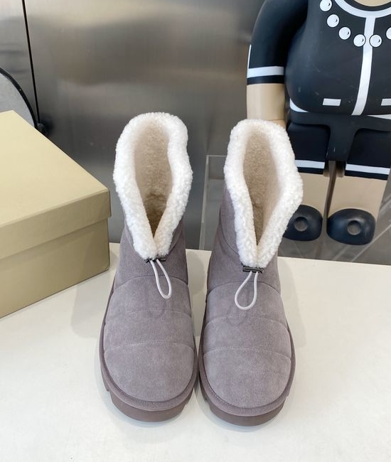 Brunello Cucinelli Warm Soft Plush Lining Ankle Boots Non Slip Outsole