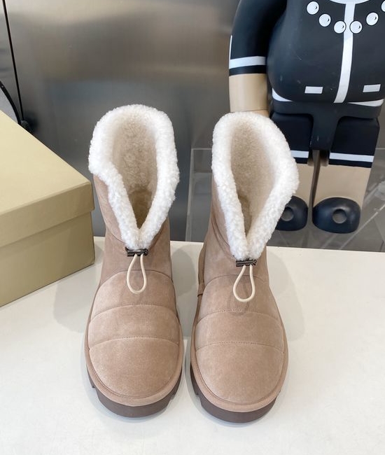 Brunello Cucinelli Warm Soft Plush Lining Ankle Boots Non Slip Outsole