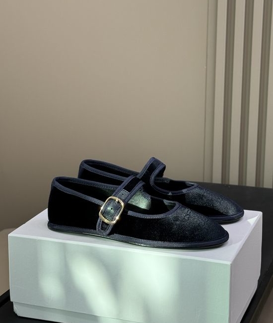Celine Velvet Mary Jane Shoes Soft Elegant Daily Wear