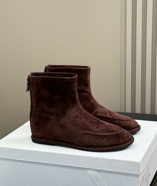 The Row Suede Short Boots for Daily Wear