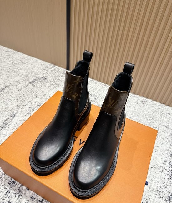 Louis Vuitton LV Classic Printed Ankle Boots Easy Slip-on Comfortable Elevated