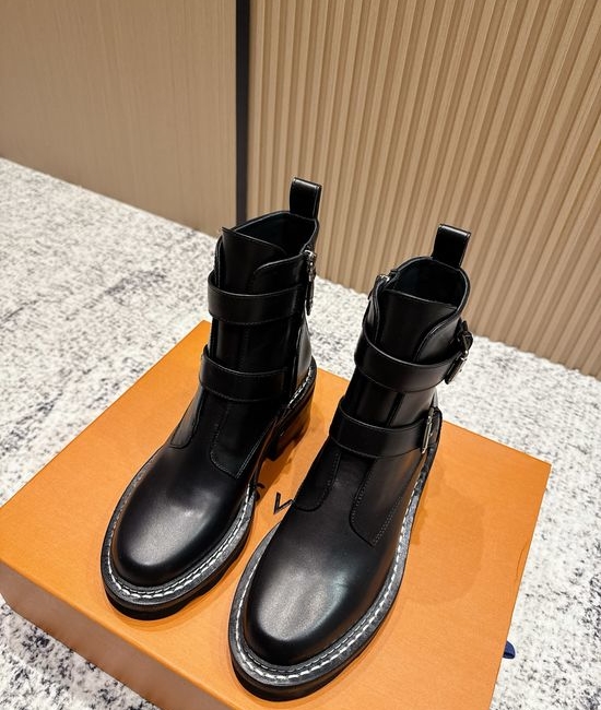 Louis Vuitton LV Classic Printed Ankle Boots Easy Slip-on Comfortable Elevated