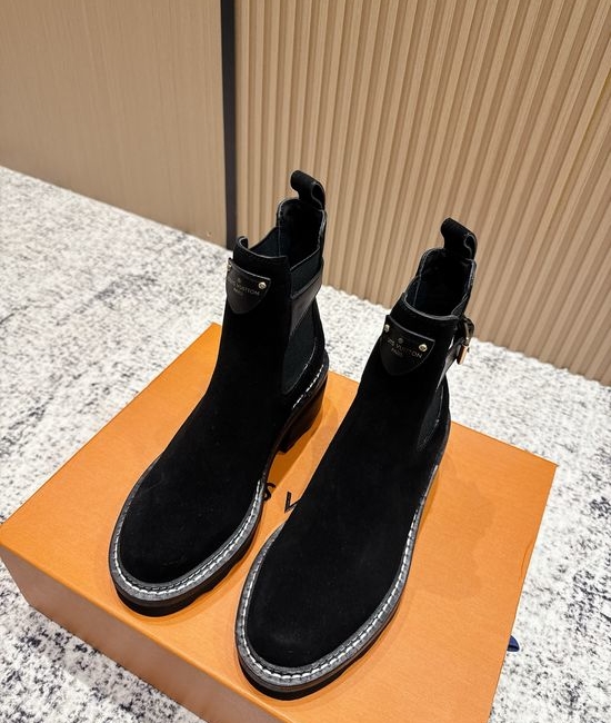 Louis Vuitton LV Classic Printed Ankle Boots Easy Slip-on Comfortable Elevated