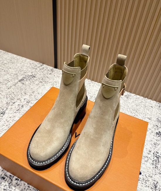 Louis Vuitton LV Classic Printed Ankle Boots Easy Slip-on Comfortable Elevated