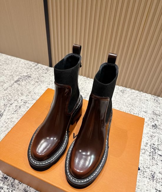 Louis Vuitton LV Classic Printed Ankle Boots Easy Slip-on Comfortable Elevated