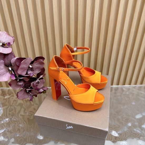 Christian Louboutine Handmade Rose Decor High Heel Dress Sandals Premium