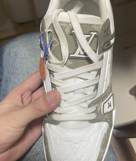 Louis Vuitton LV Khaki Denim Casual Comfortable Daily Sneakers