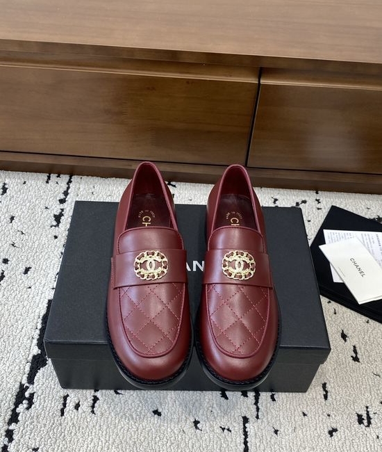 Chanel Vintage Style Leather Loafers Premium Comfortable Sole