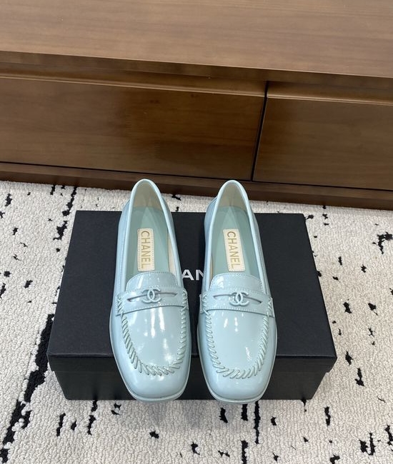 Chanel Retro Low Heel Pointed Toe Leather Comfortable Flat Shoes