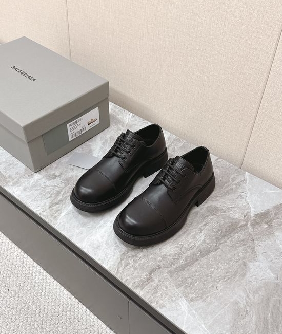 Balenciaga Genuine Leather Round Toe Motorcycle Boots