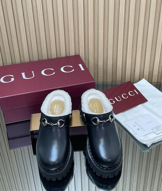 Gucci Horsebit Mule Slippers Thick Sole Casual Comfortable Shoes