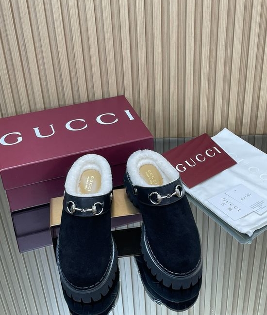 Gucci Horsebit Mule Slippers Thick Sole Casual Comfortable Shoes
