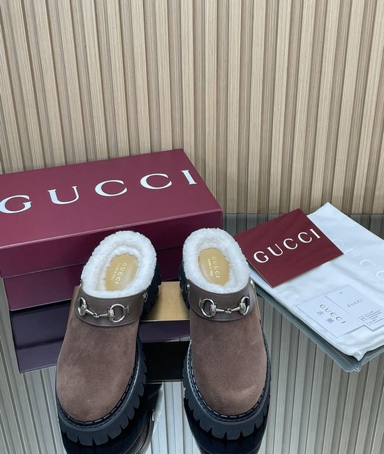 Gucci Horsebit Mule Slippers Thick Sole Casual Comfortable Shoes