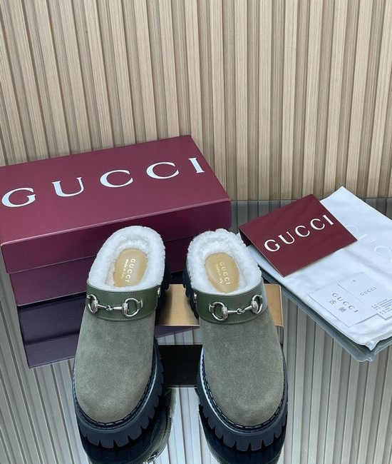 Gucci Horsebit Mule Slippers Thick Sole Casual Comfortable Shoes