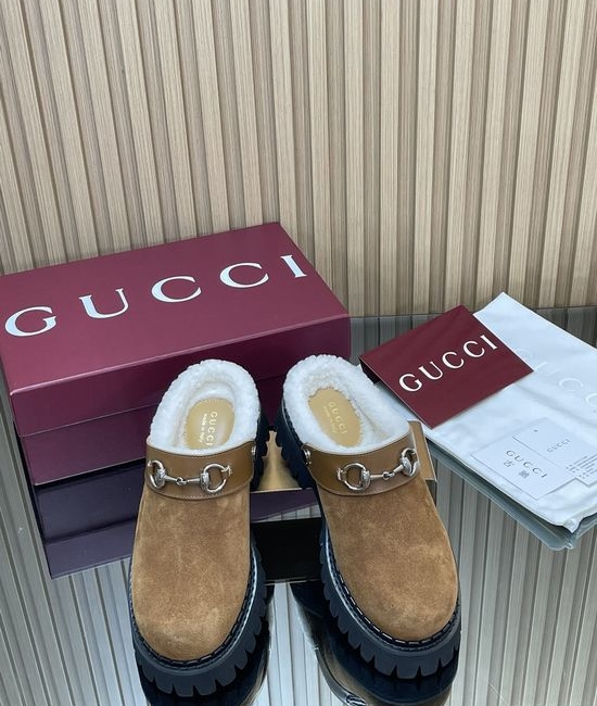 Gucci Horsebit Mule Slippers Thick Sole Casual Comfortable Shoes