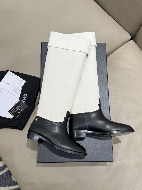 Chanel Suede Leather Ankle Boots Soft Lined Comfortable Footwear