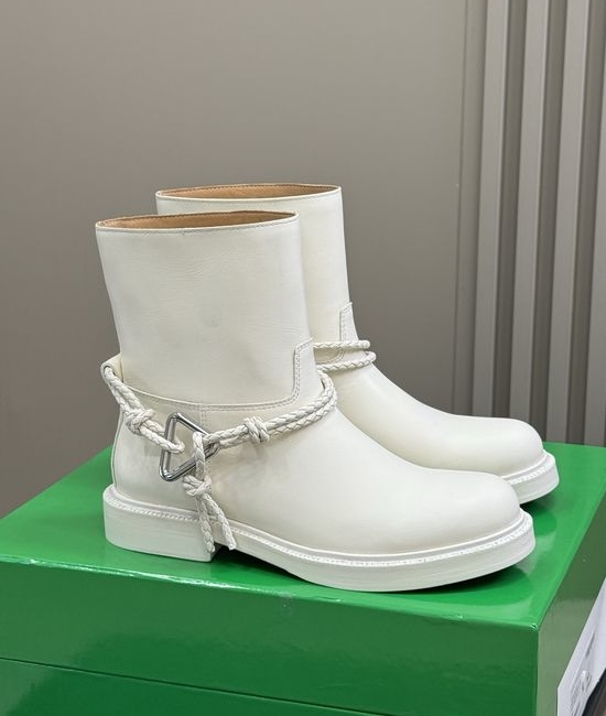 Bottega Veneta BV Knotted Ankle Boots with Metal Buckle Detail