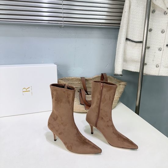The Row Stretchy Pointed Toe Kitten Heel Tall Boots