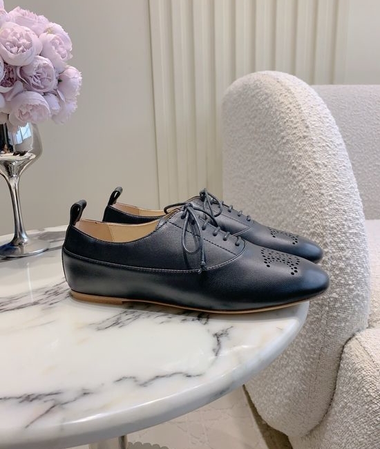 Celine Lace Up Flat Leather Shoes Old Money Style