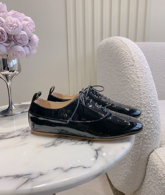 Celine Lace Up Flat Leather Shoes Old Money Style